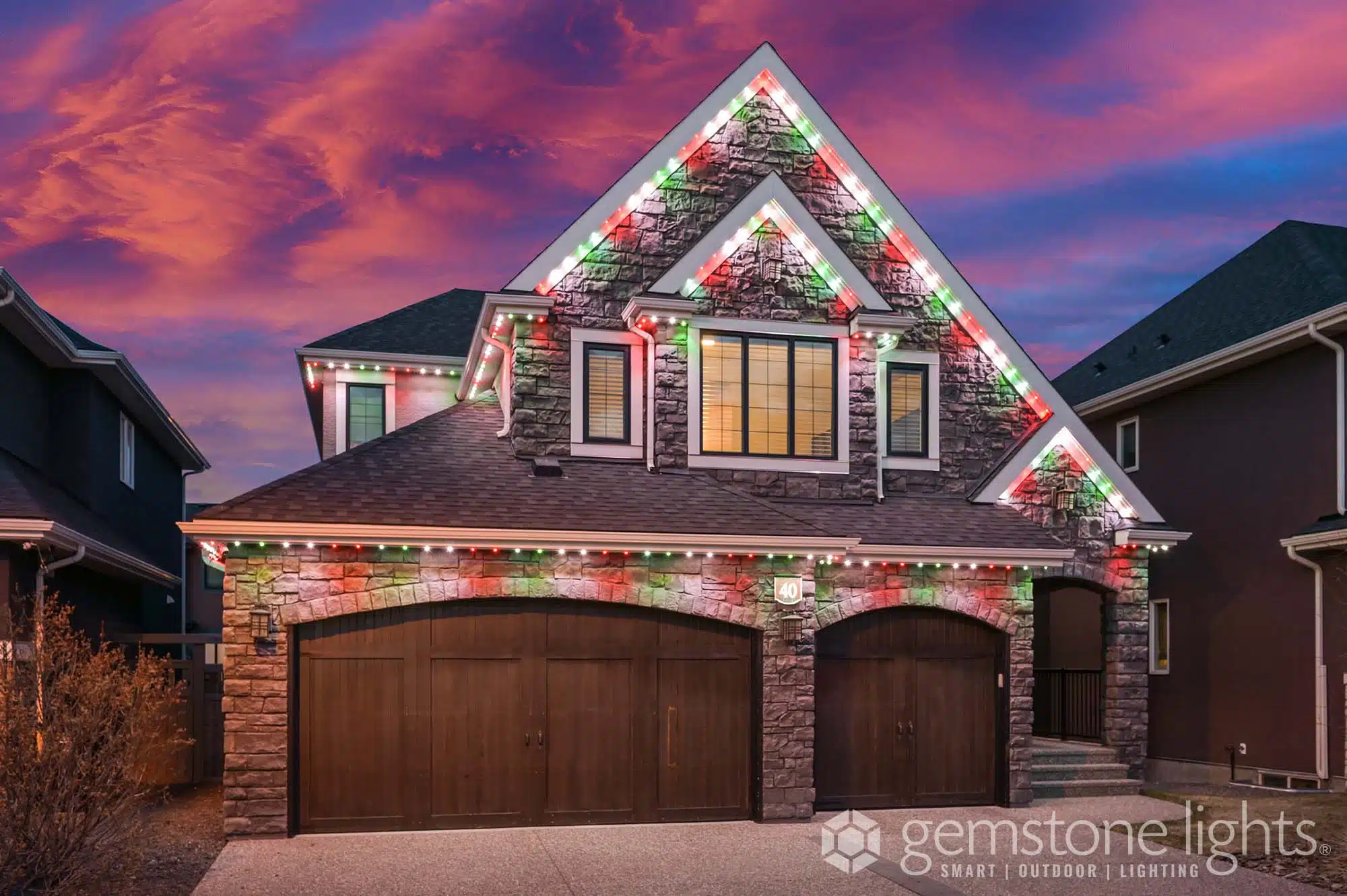 Permanent christmas lights in ore creek, example 2