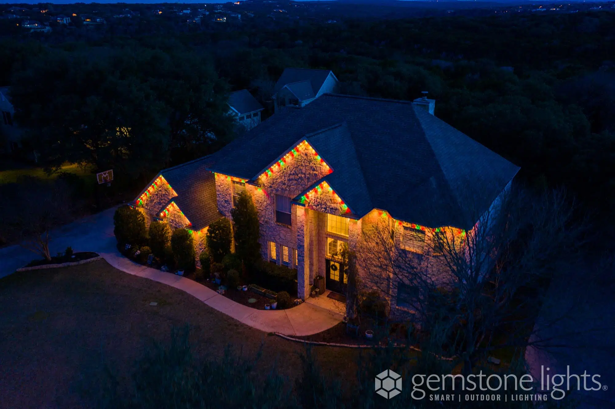 Permanent christmas lights in ore creek, example 3